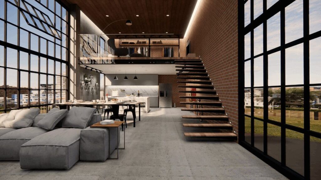Loft de diseño preparado para huéspedes